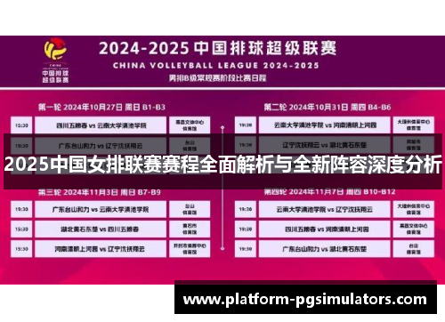 2025中国女排联赛赛程全面解析与全新阵容深度分析