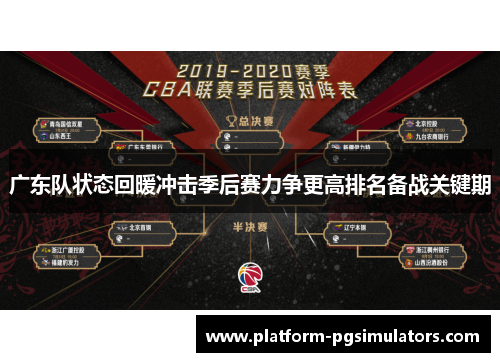 广东队状态回暖冲击季后赛力争更高排名备战关键期