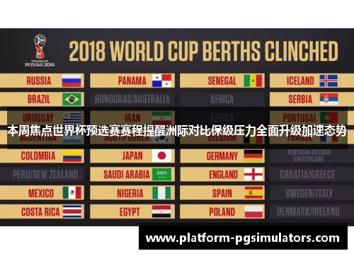 本周焦点世界杯预选赛赛程提醒洲际对比保级压力全面升级加速态势